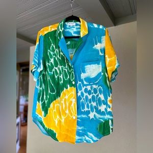 Wray NYC silk unisex shirt - Size L - barely worn & so cool